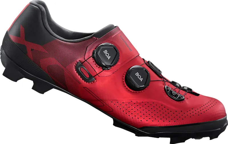 Shimano SH-XC702 Bicycle Shoes in Red