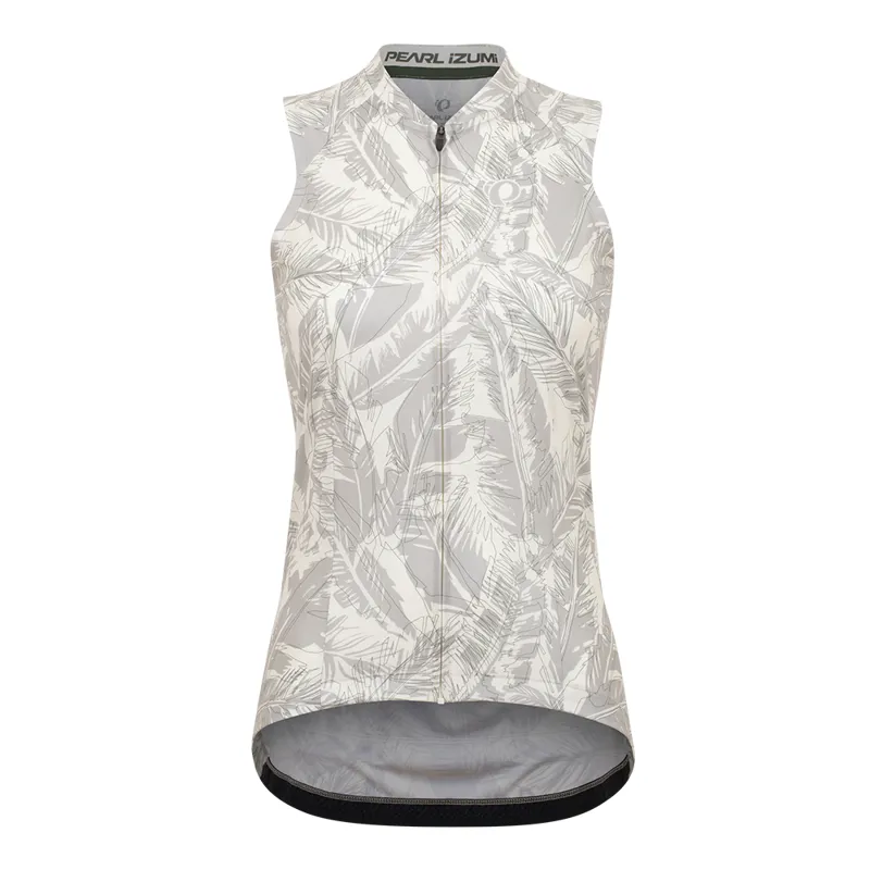Pearl Izumi Women's Attack Sleeveless Jersey in Natural White Feather Palm