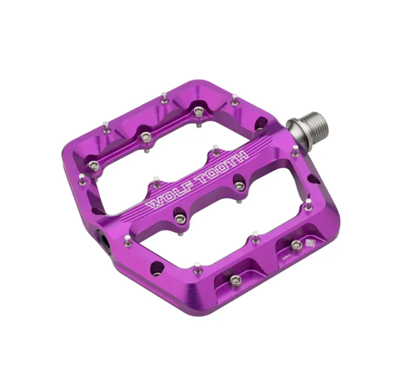 Wolf Tooth Waveform Aluminum Pedals - Large - Ultraviolet Purple