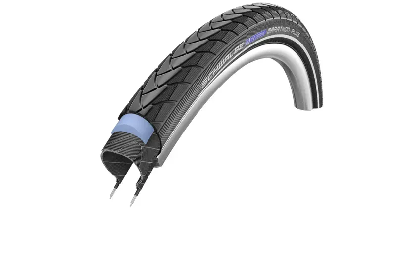 Schwalbe Marathon Plus Tire - 700 X 45 Clincher Wire Black/Reflective Performance Endurance SmartGuard E- 50 Black 700 x 45