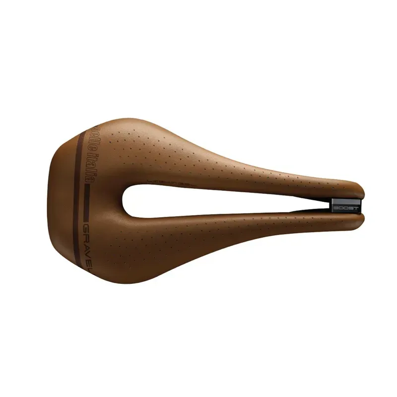 Selle Italia NOVUS BOOST Gravel Heritage TI 316 Superflow: Brown - S3 (135mm)