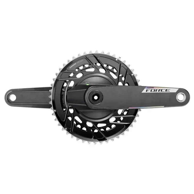 SRAM Force AXS Power Meter Crankset - 165mm 12-Speed 48/35t Thread Mount 8-Bolt PM Spider DUB Spindle Carbon E1 Carbon