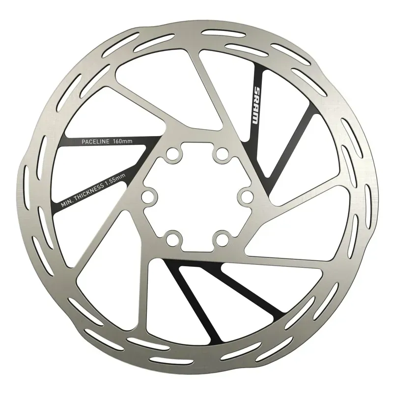SRAM Paceline Disc Brake Rotor - 160mm 6-Bolt Silver/Black-1