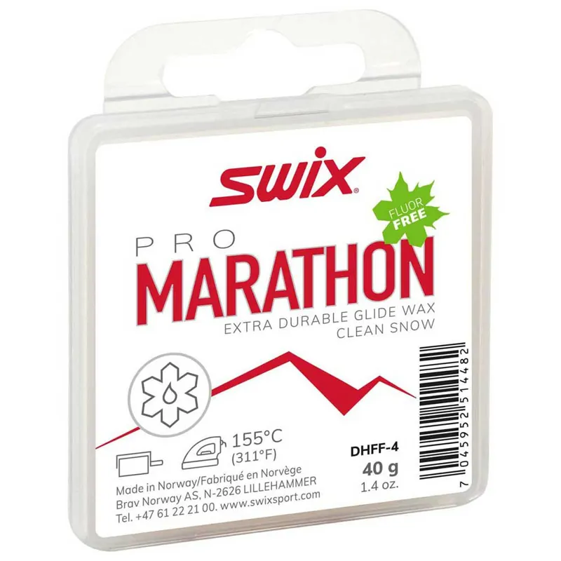 Swix Pure Marathon White Fluor-Free Wax - 40g