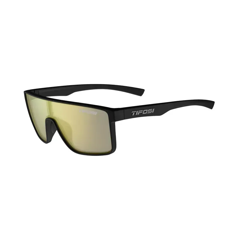 Tifosi Sanctum Sunglasses in Matte Black Smoke Yellow Mirror