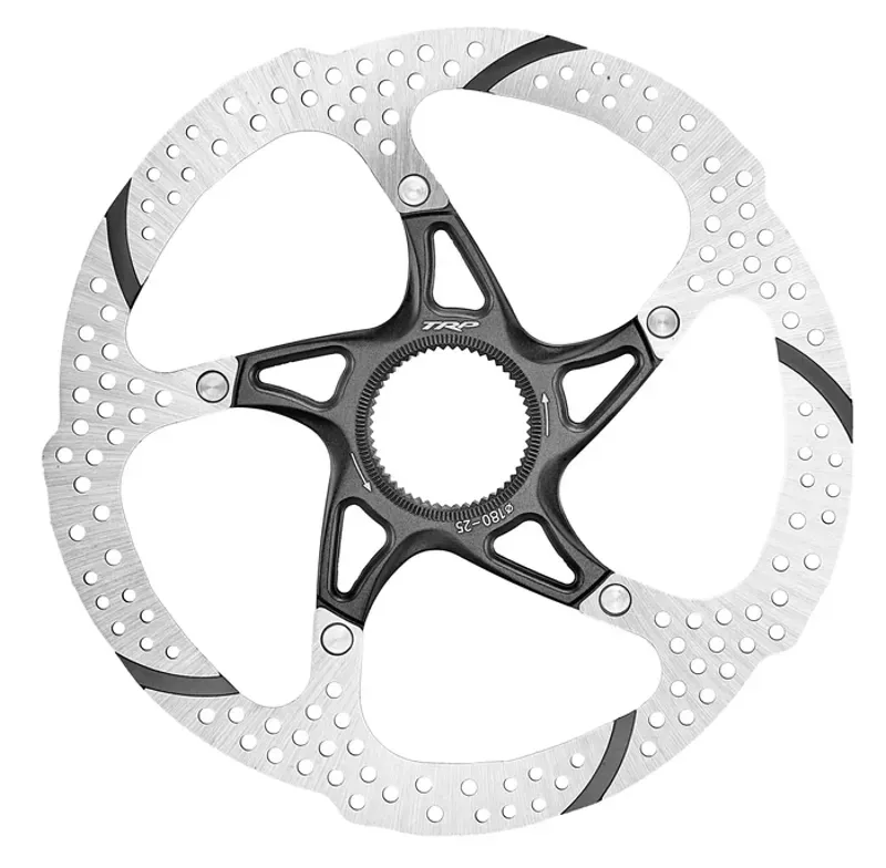 TRP TR-25 Center Lock 140mm Disk Brake Rotor in Black/Silver