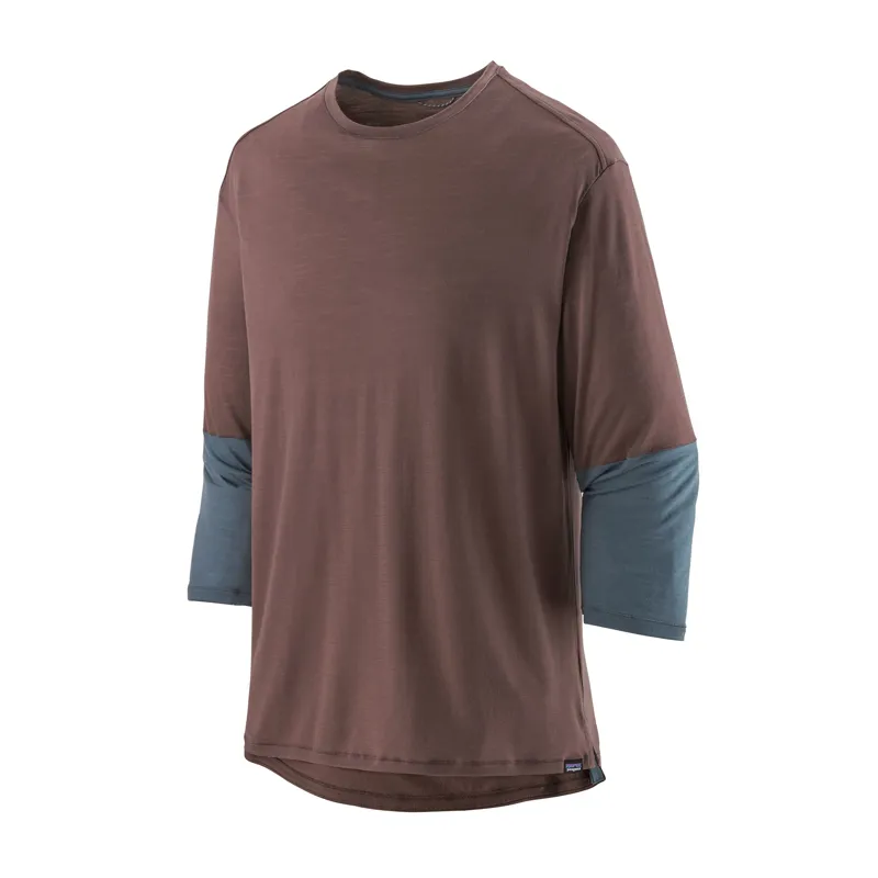 Patagonia Men's Merino 3/4 Sleeve Bike Jersey in Dusky Brown