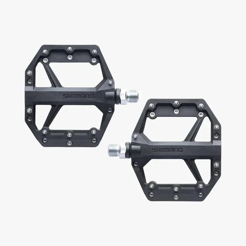 Shimano PD-GR400 Deore MTB Trail Flat Pedals in Black-1